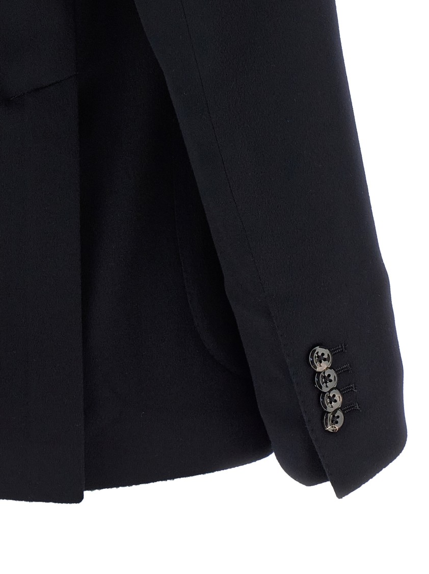 Tagliatore Square Pattern Blazer With Multiple Pockets