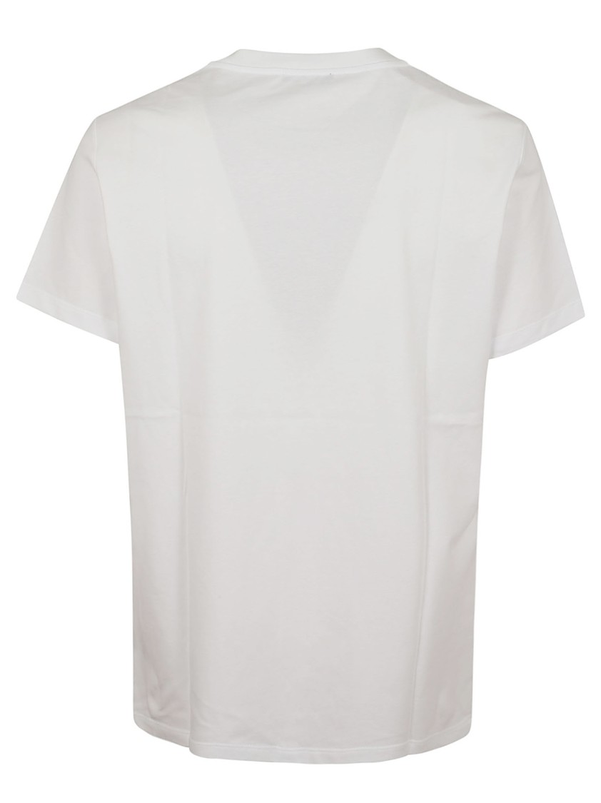 Shop Balmain Couture Label T-shirt - Slim Fit In White