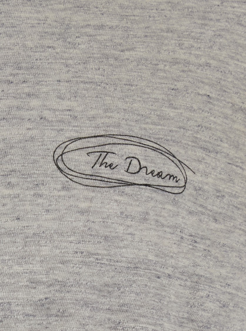 Shop Golden Goose Grey Cotton T-shirt With Front And Back Prints