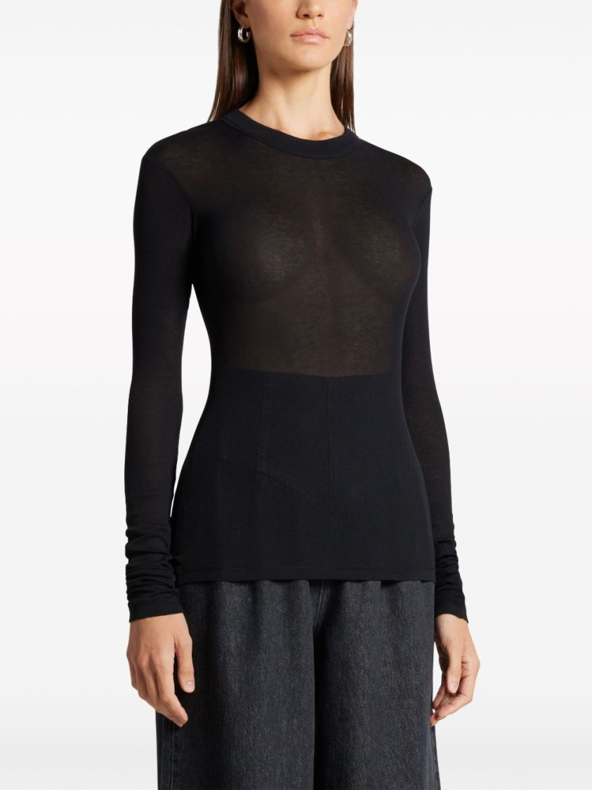Bite Studios Semi-transparent T-shirt In Black