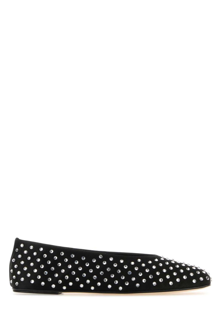 Magda Butrym Black Satin Ballerinas