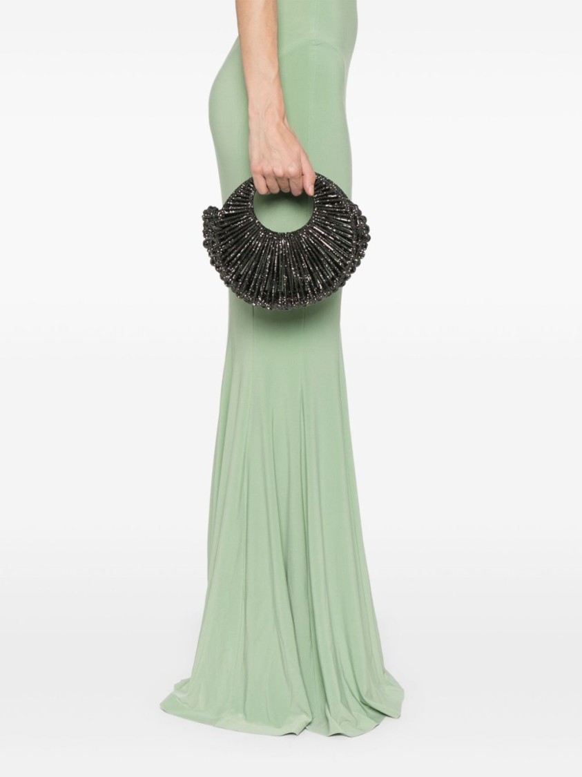 Shop Hibourama Circular Beaded Handbag With Textured Surface