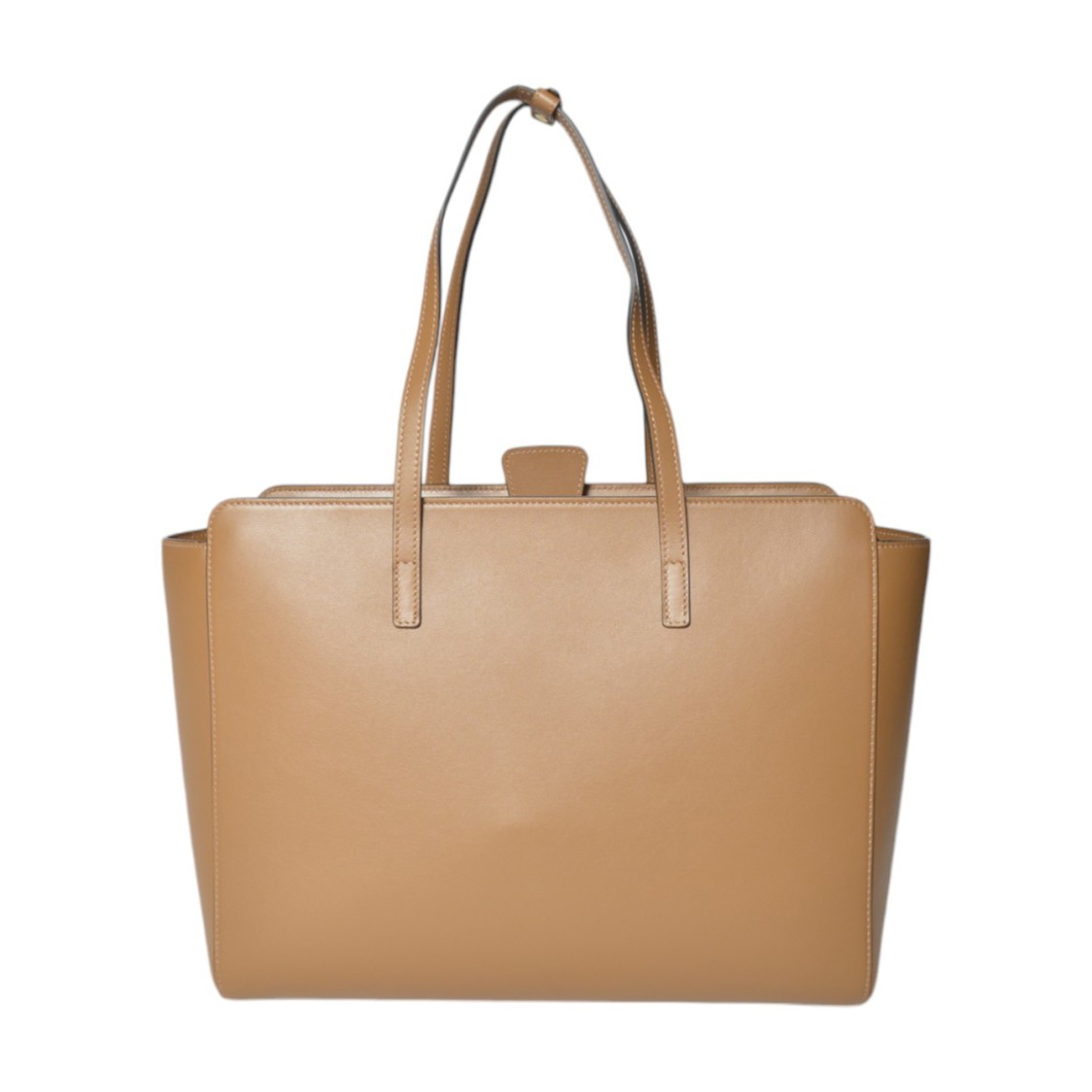 Hidesins Caramel Leather Flap Shopper Bag L Large In Brown