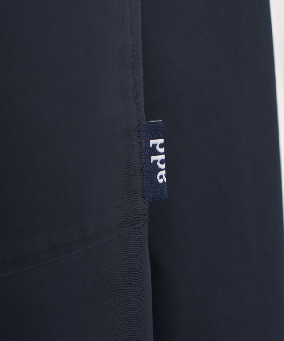Add Blue Gabardine Overshirt With Shirt-style Collar