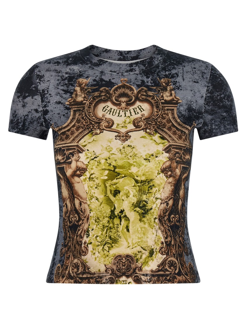Jean Paul Gaultier 'the Blue Médaillon' T-shirt In Multi