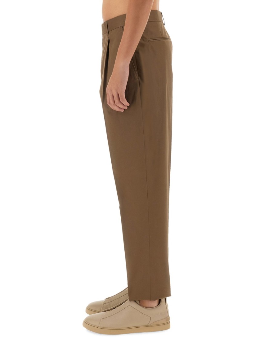 Shop Zegna Straight Leg Pants In Brown