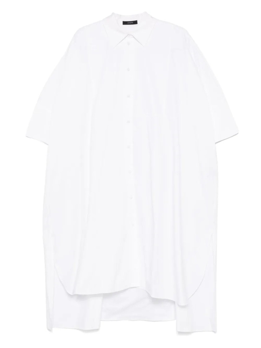 JOSEPH JOSEPH DANIA MIDI DRESS WITH BUTTON PLACKET AND SIDE SLITS