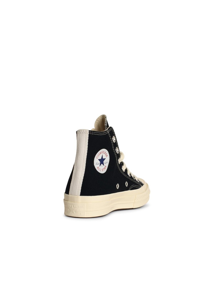 Comme Des Garcons X Converse Comme Des Garçons X Converse Red Heart' Black Tela Sneakers In Black