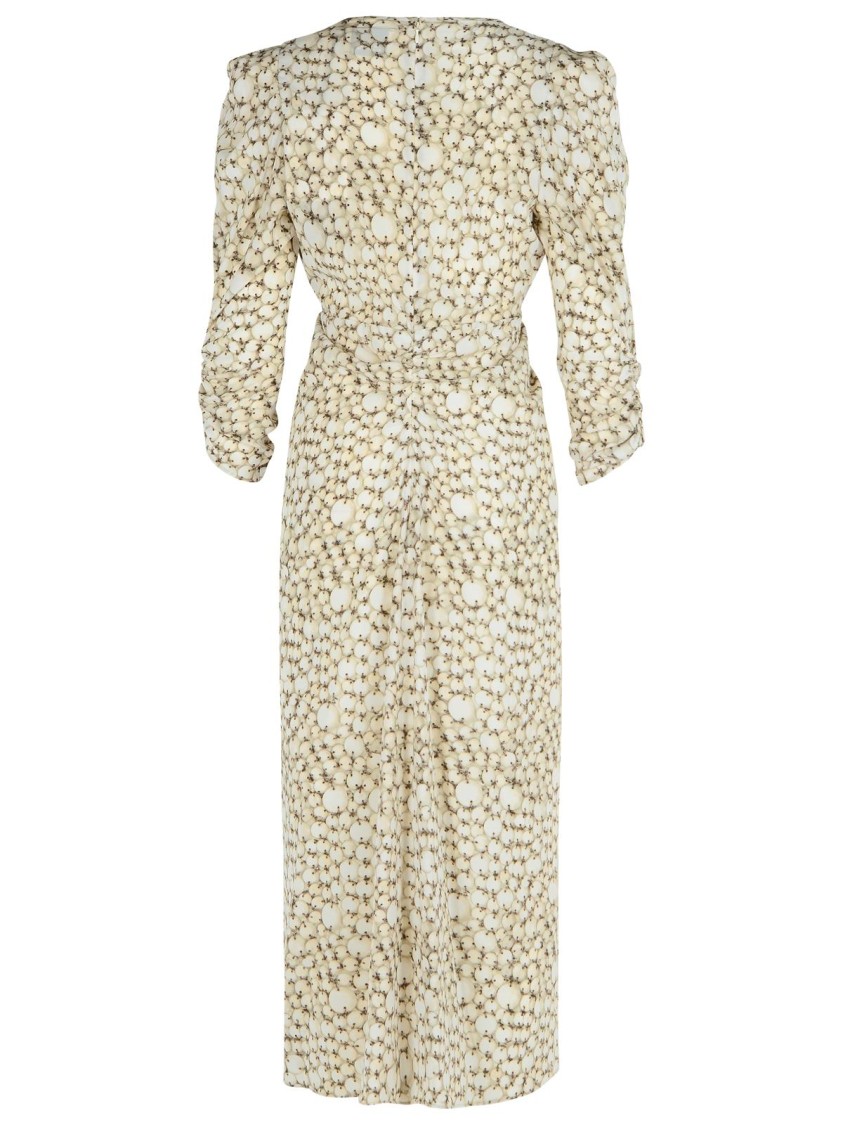 Isabel Marant 'albini' Floral Silk Dress In Gray