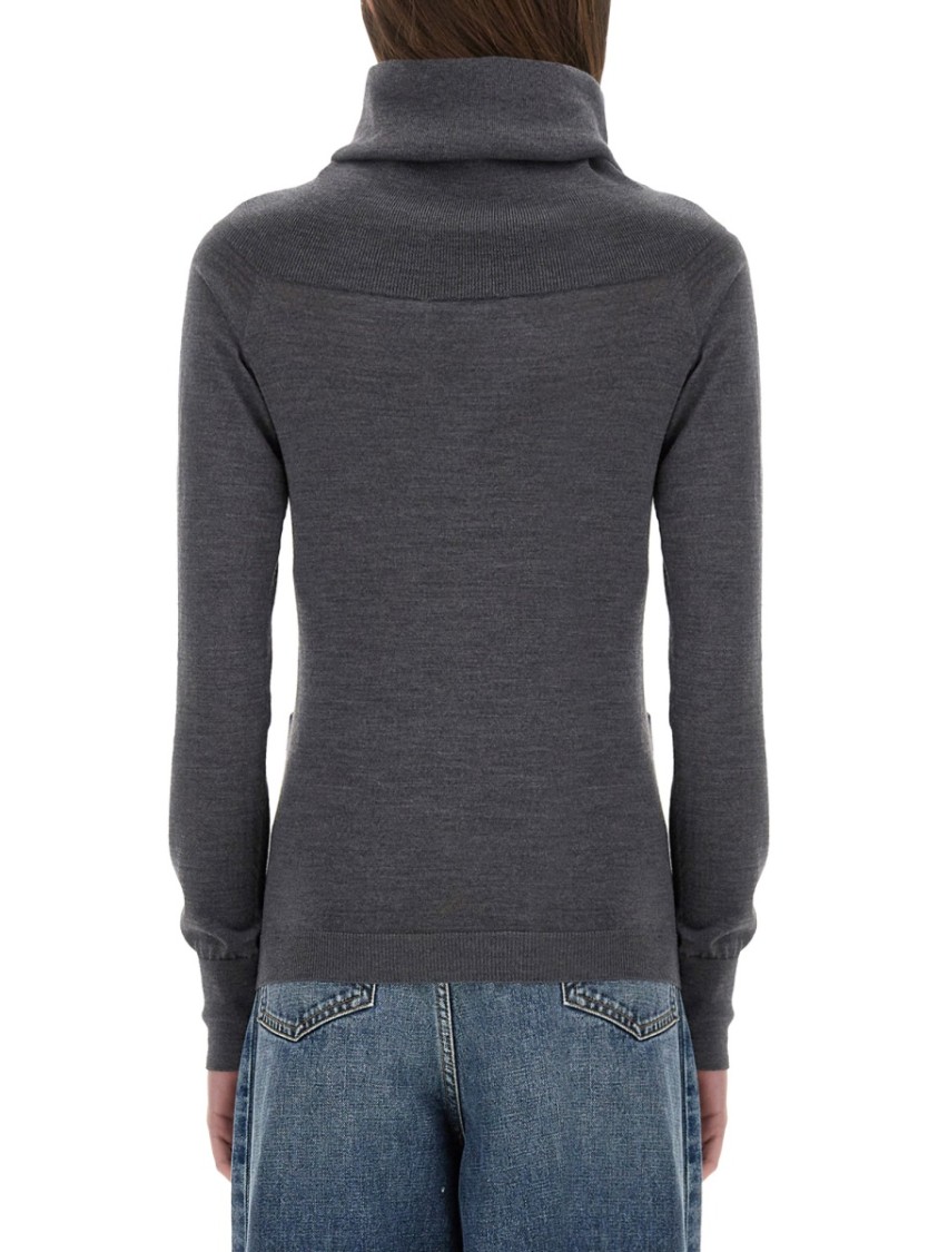 Stella Mccartney Virgin Wool Turtleneck Sweater In Gray