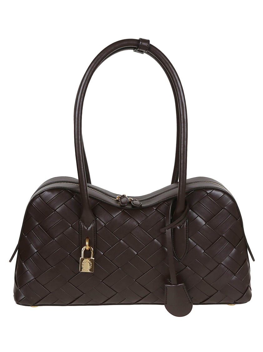Stella Mccartney Womens Chocolate Brown Stella Ryder Faux-leather Shoulder Bag