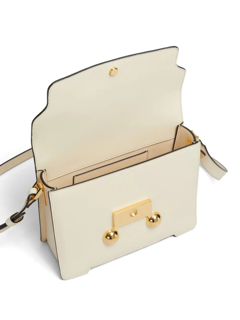 Marni Womens Shell Trunkaroo Branded-hardware Leather Shoulder Bag