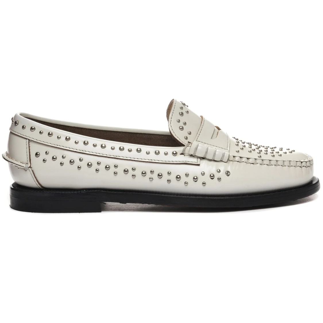 Shop Sebago Moccasin With Hand-sewn Vamp In Grey