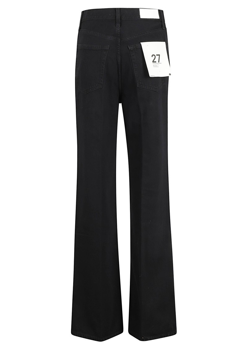 Re/done Ultra High-rise Wide-leg Pants In Black