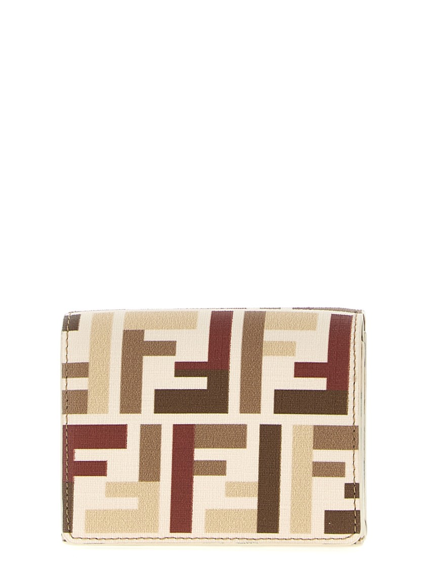 Fendi Trifold Mini Wallet With Tri-fold Design In Multi