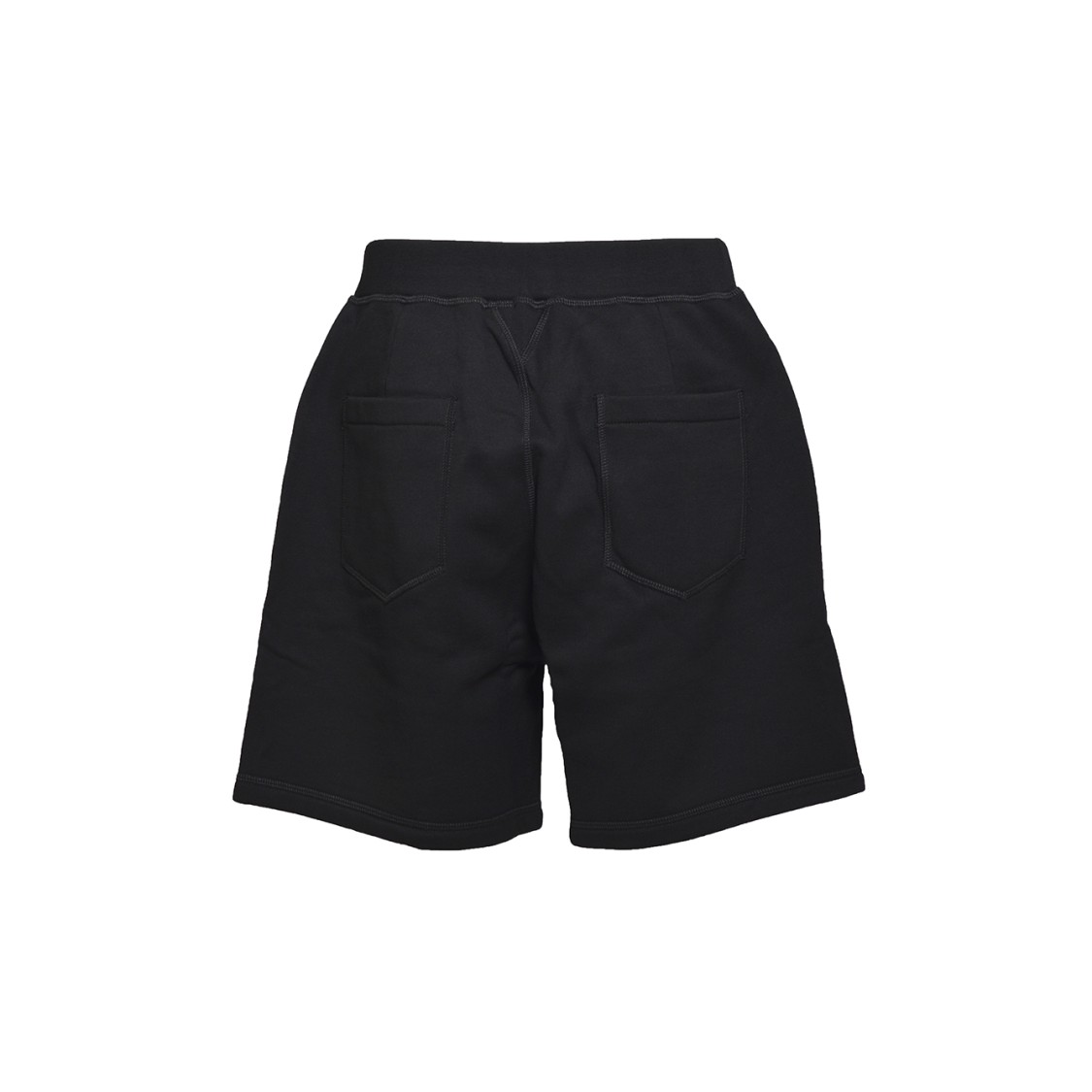 Dsquared2 Black Bermuda Shorts With Icon Logo Print In Cotton Man In Black
