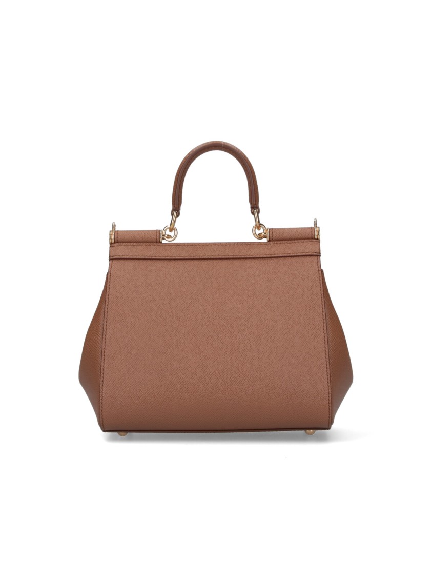 Dolce & Gabbana "sicily" Medium Handbag Brown In Brown