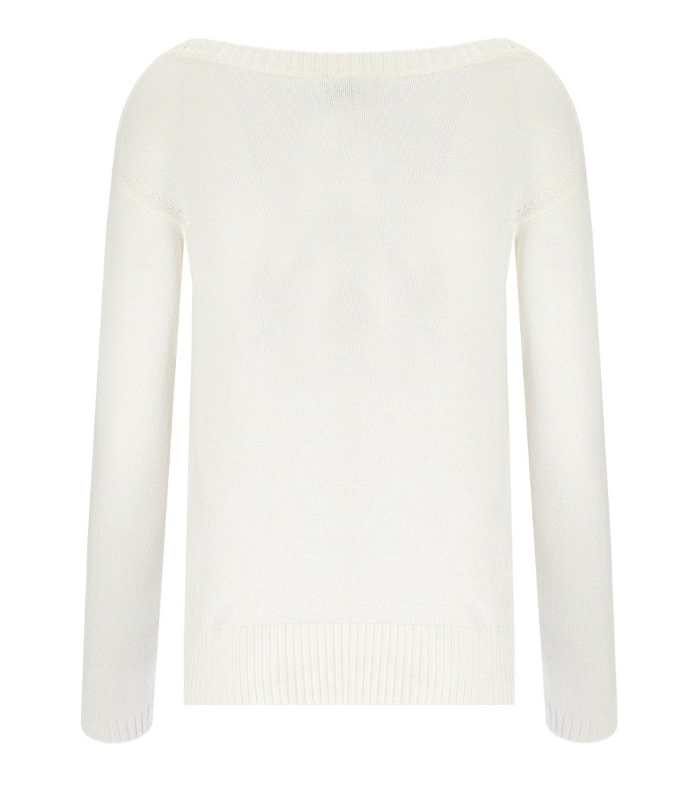 Max Mara Svago White Sweater In Neutral