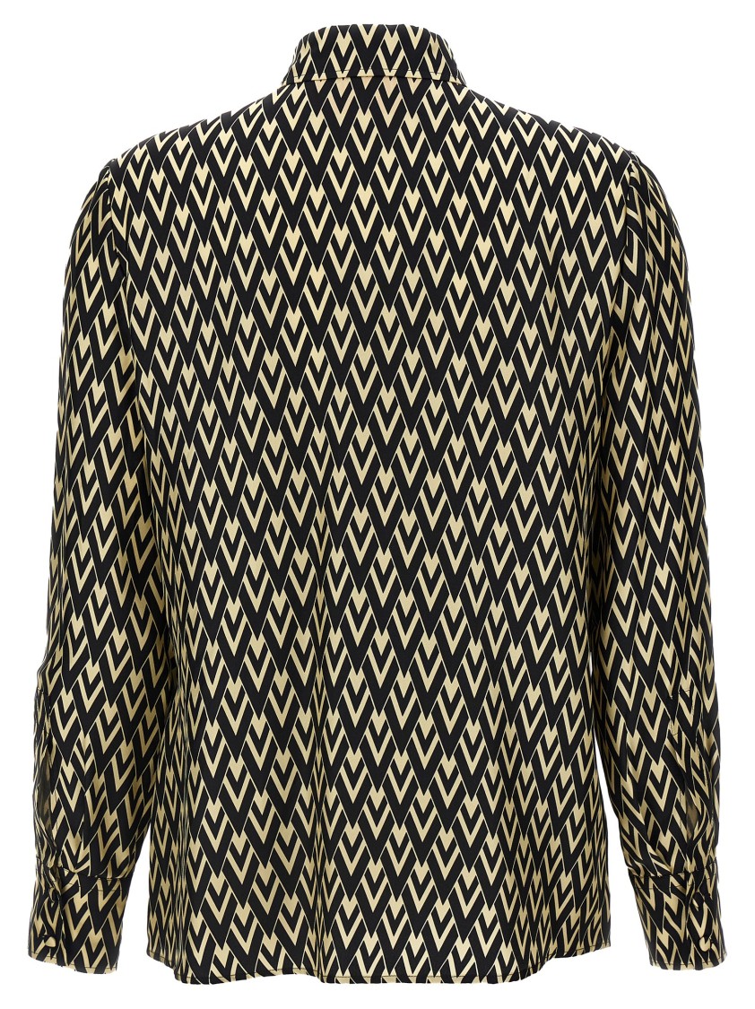 Valentino Toute La V Twill Shirt Shirts Multicolor In Multi
