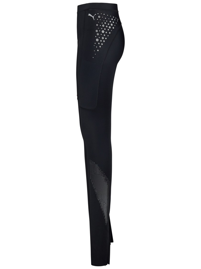 Coperni Reflective-accent Black Technical Leggings In Black