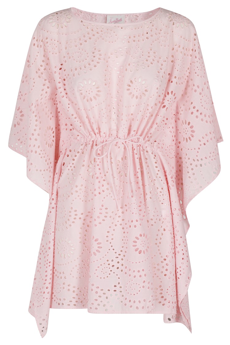 MC2 SAINT BARTH MC2 SAINT BARTH FLORAL CUT-OUT ROUND NECK KAFTAN