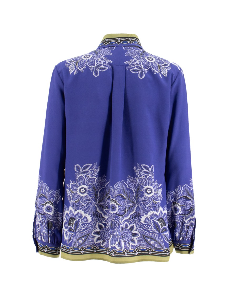 Etro Floral Print Silk Crepe De Chine Blouse