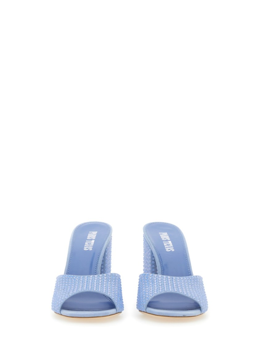 Shop Paris Texas Mules Holly Anja Suede Mules In Blue