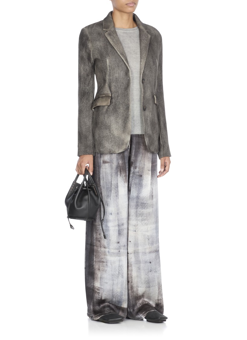 Avant Toi Grey Wool And Cashmere Blazer In Black