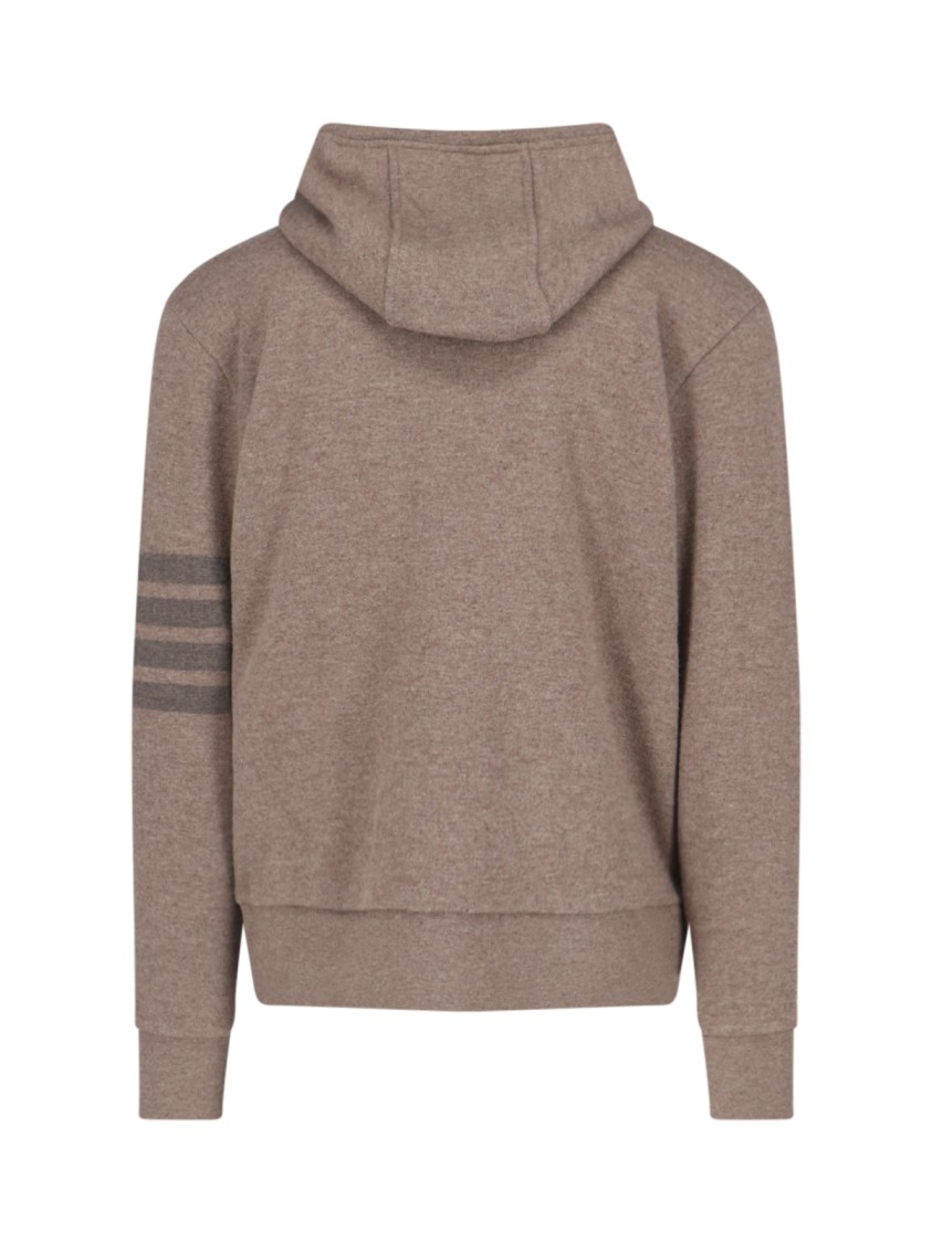 Thom Browne Men's Jersey 4-bar Knit Hoodie