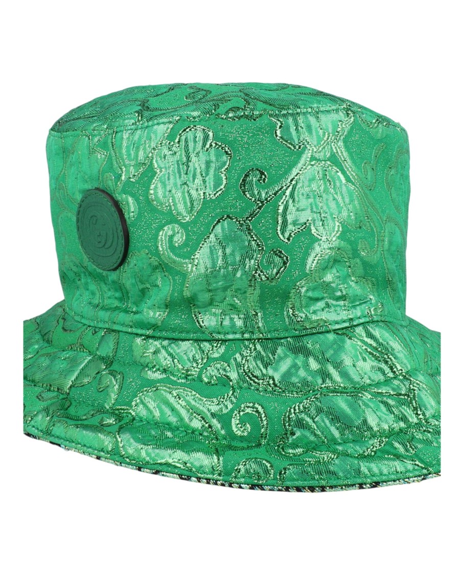 Gucci Metallic Gg Bucket Hat In Green