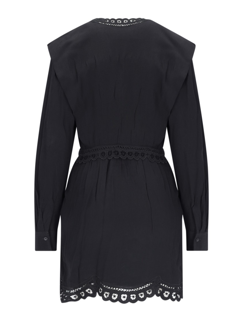 オールインワン・サロペット Isabel Marant Etoile Lace Mini Dress In Black Viscose Crepe Isabel Marant Étoile Lace Mini Dress In Black Viscose Crepe