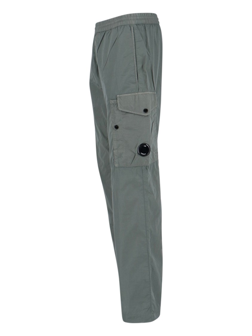 C.p. Company Cargo-pockets Drawstring Trousers In Gray