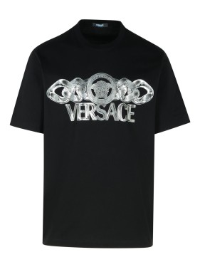 その他 Underwater T Shirt - Versace - Cotton - White Underwater Barocco T-Shirt White,Gold | VERSACE