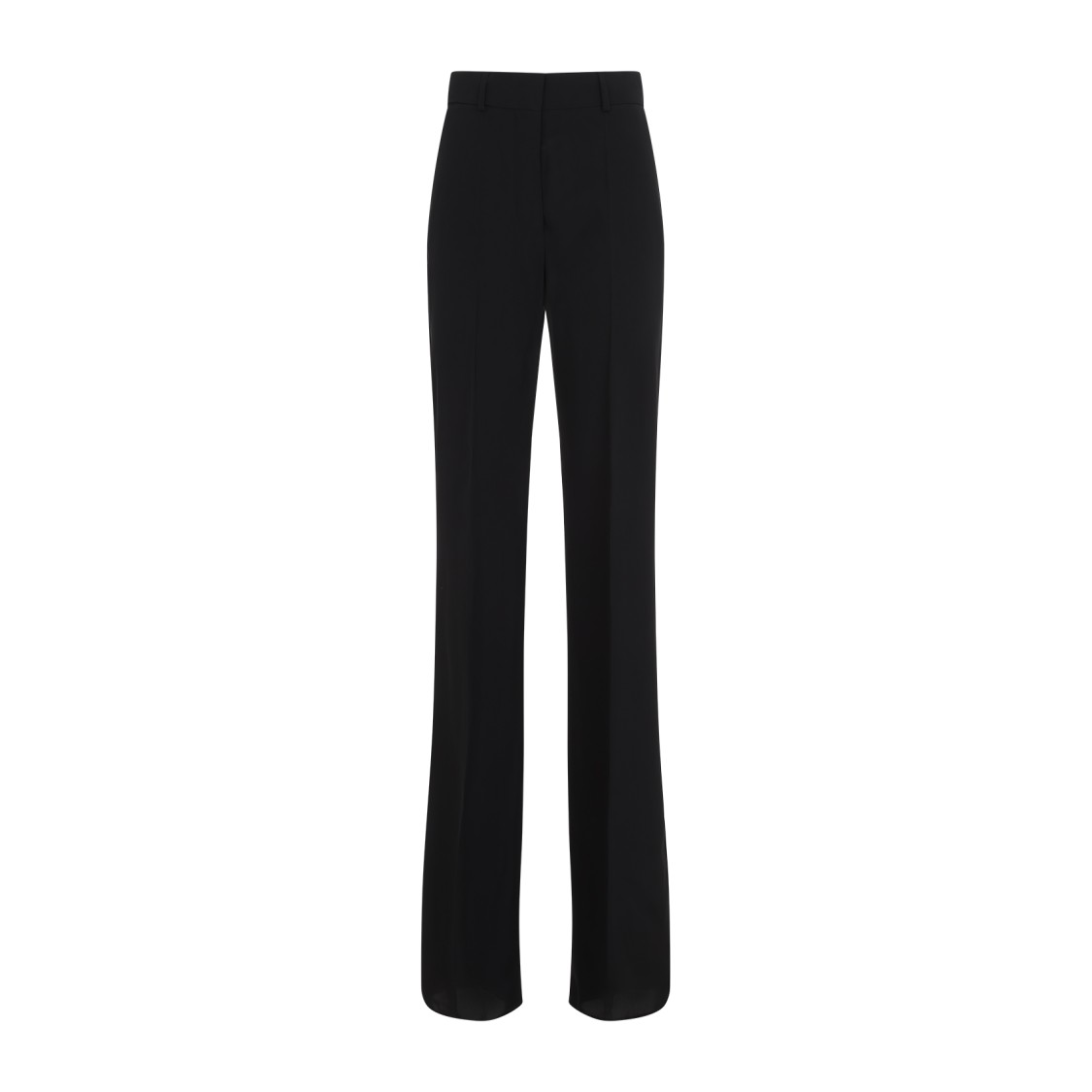 Shop Sportmax Orario Black Viscose Pants
