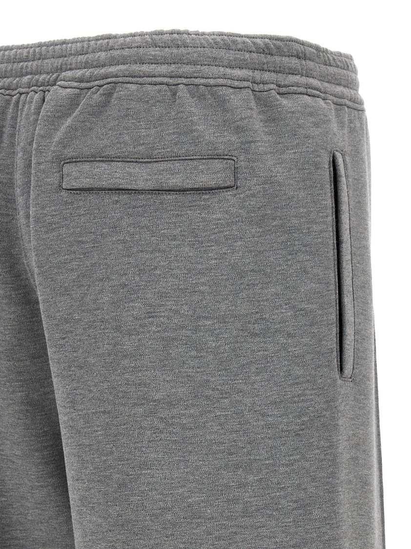 Givenchy Metallic Logo Joggers In Gray