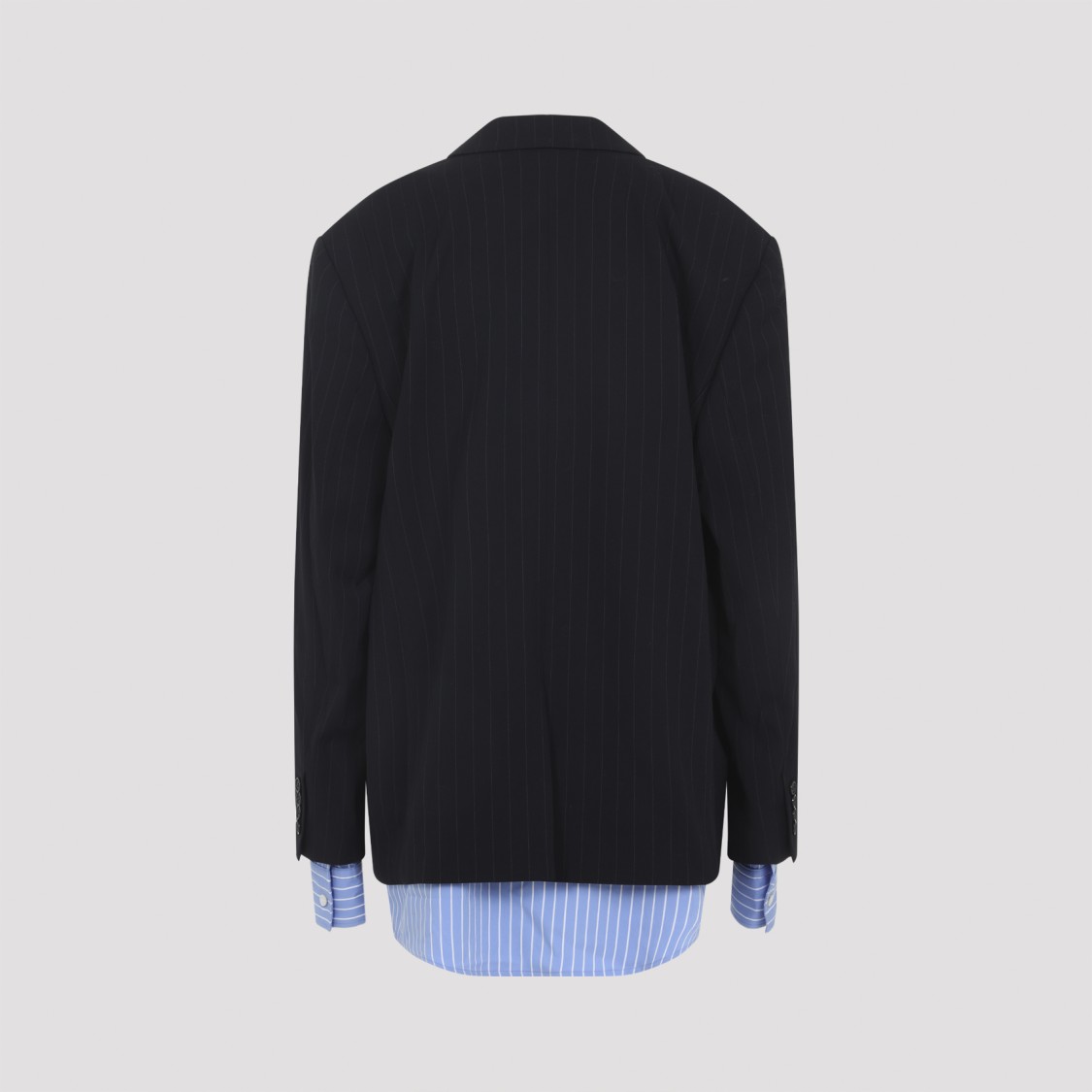 Acne Studios Tailored Black Blazer With Extended Hem In Black