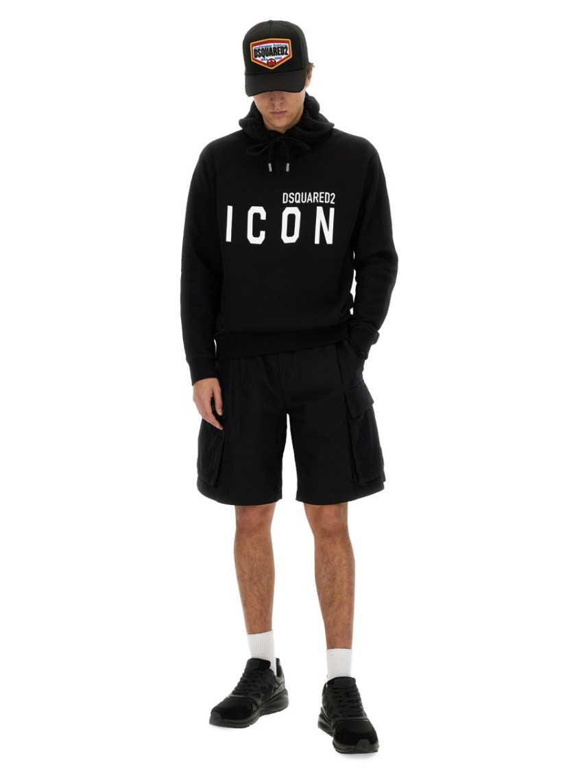 Shop Dsquared2 Icon Cool Fit Sweatshirt In Black