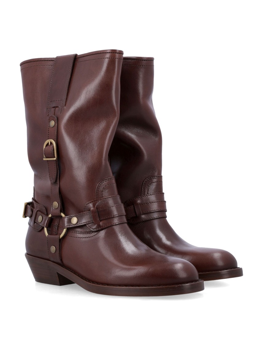 Isabel Marant Brown Heiko Mid-calf Boots In Brown