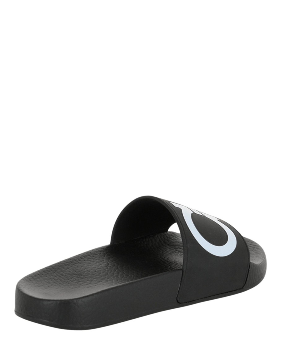 Ferragamo Gancini-print Open-toe Slides