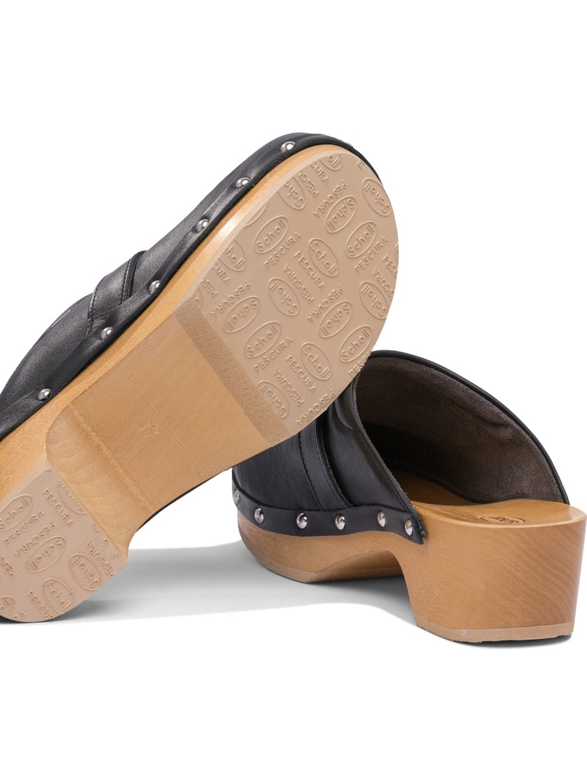 Scholl Pescura Clog 50 Blk&honey Ltre 50mm In Black