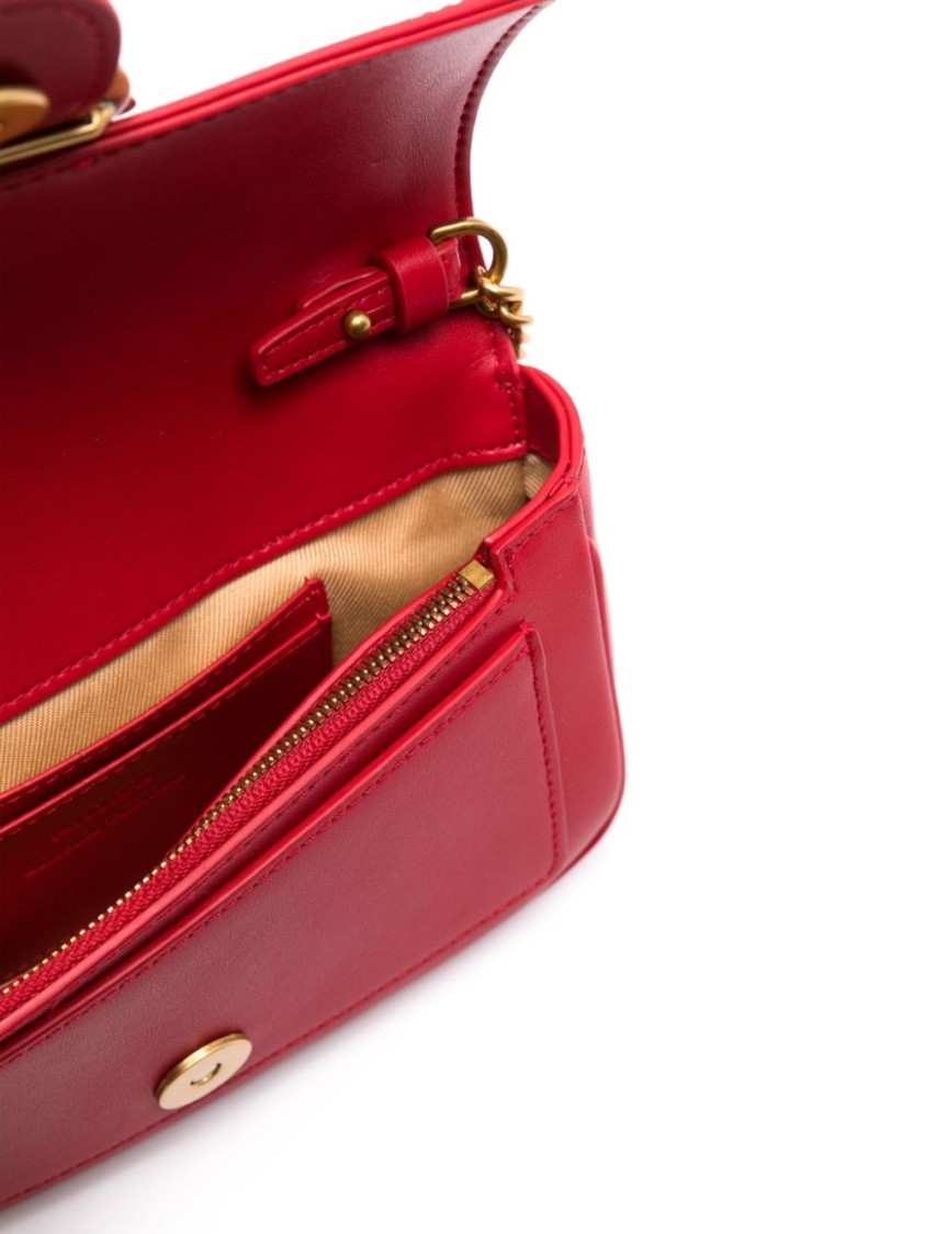 Shop Pinko Cardinal Red Calf Leather Bag