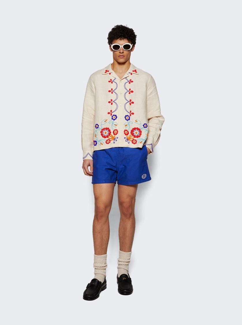 Bode Garden Party Shirt - Men's - Linen/flax