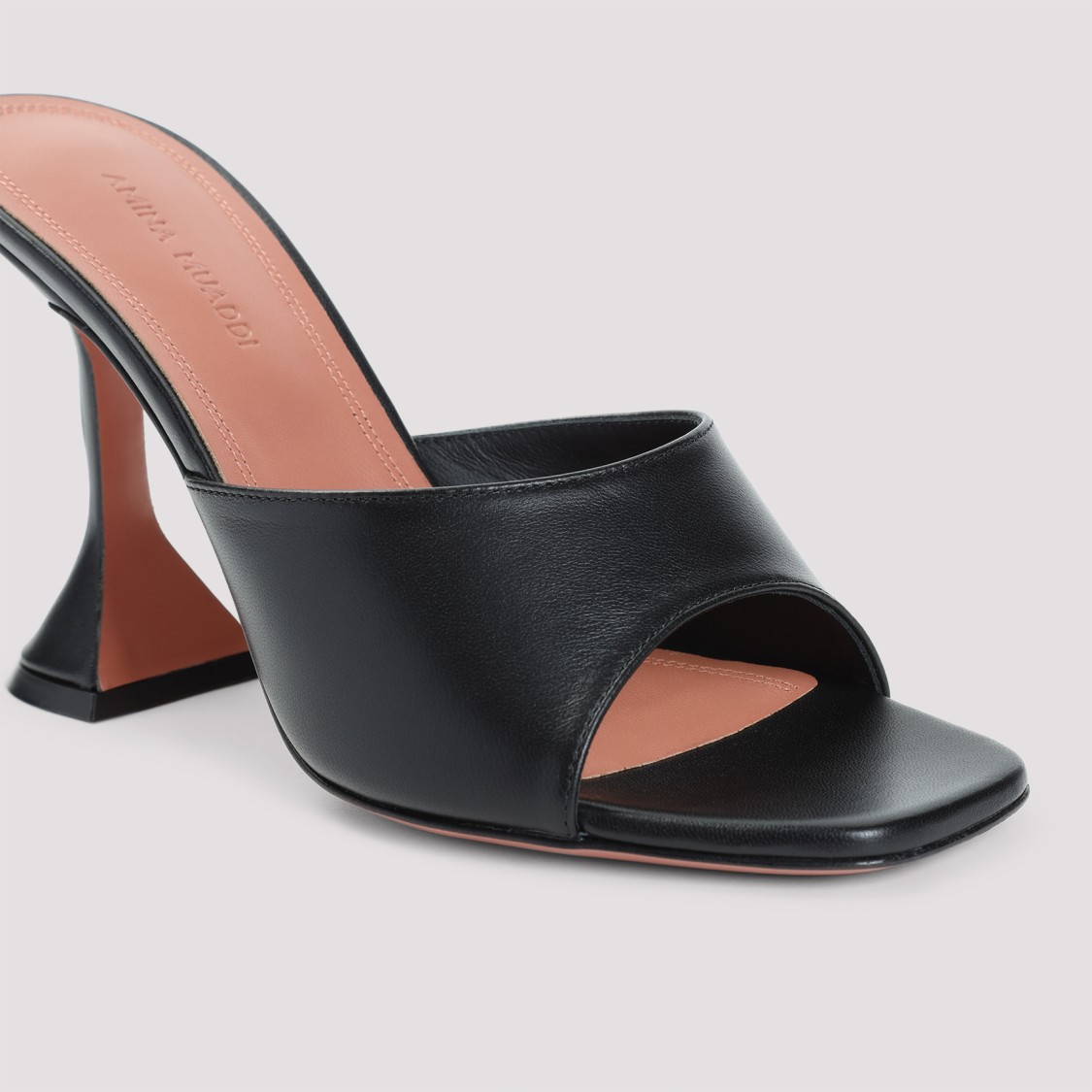Shop Amina Muaddi Lupita Black Slipper