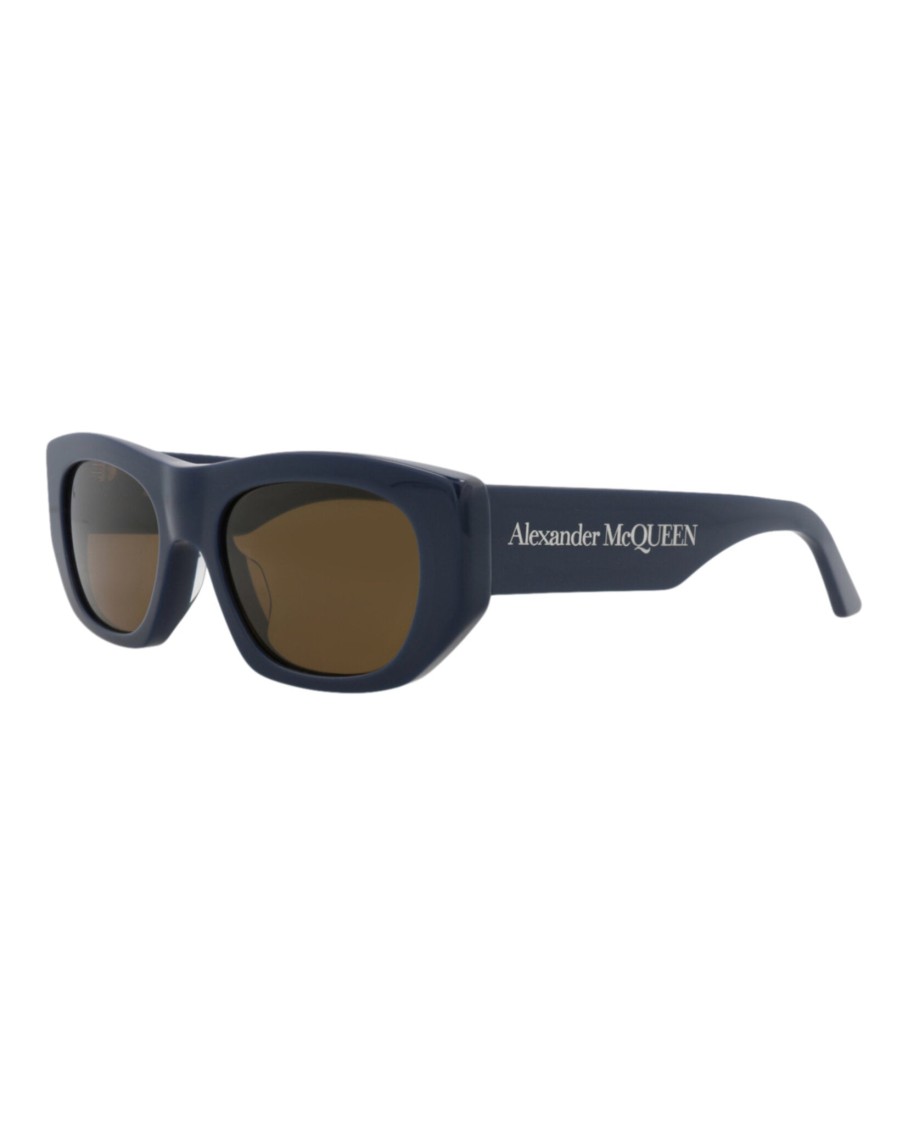 Alexander Mcqueen Square-frame Recycled Acetate Sunglasses In Brown