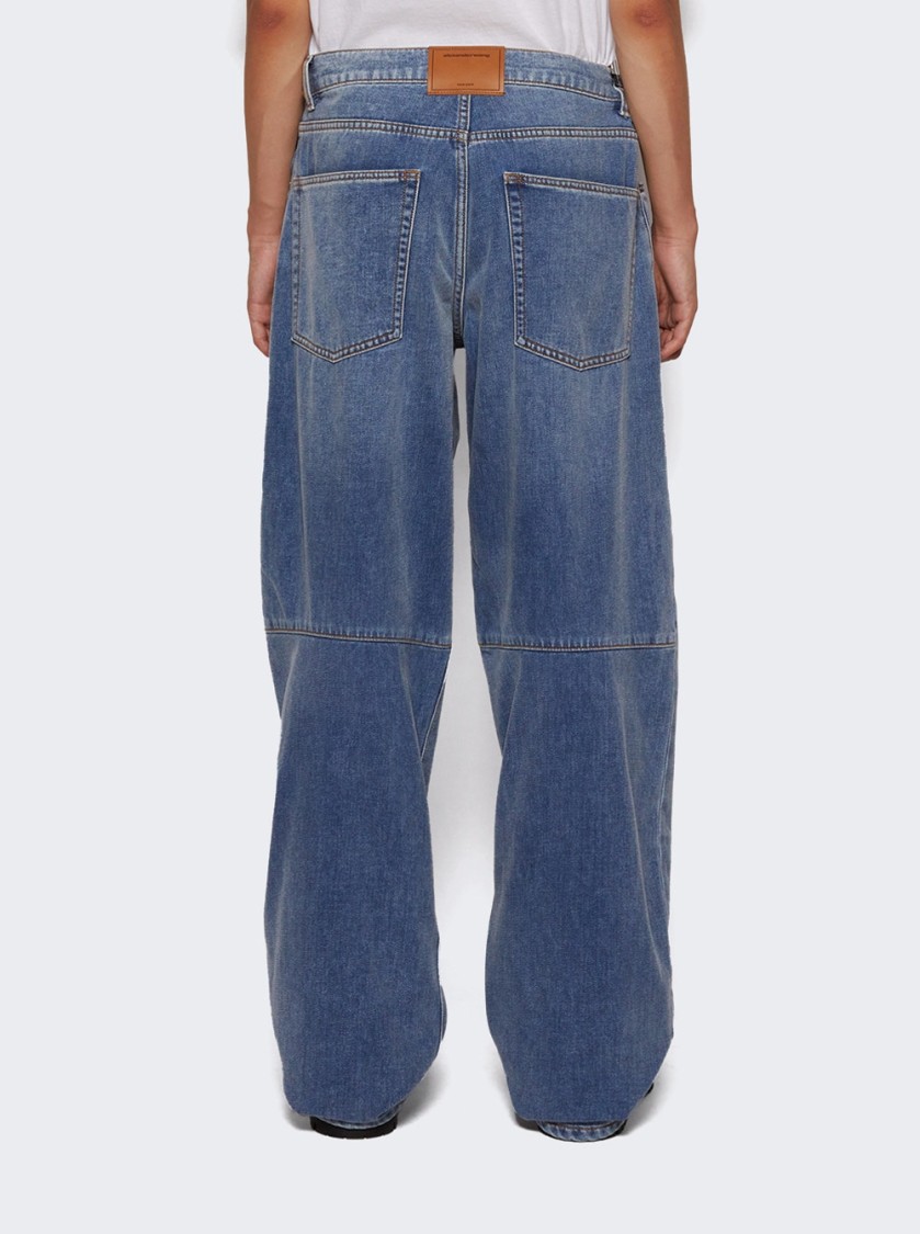 Shop Alexander Wang Brushed Denim Jean Washed Light Blue