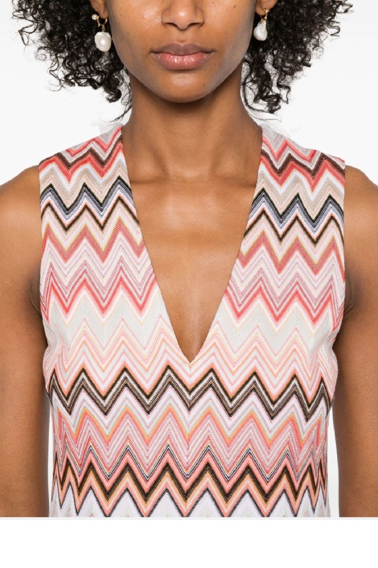 Missoni Women's Sleeveless Short Dress In Multi