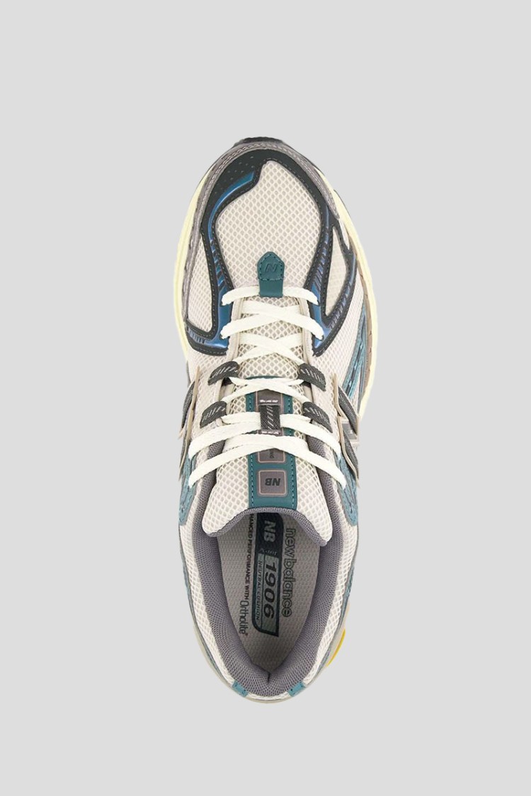 New Balance 1906 Man Sneakers Ivory Size 9 Textile Fibers In Multicolor
