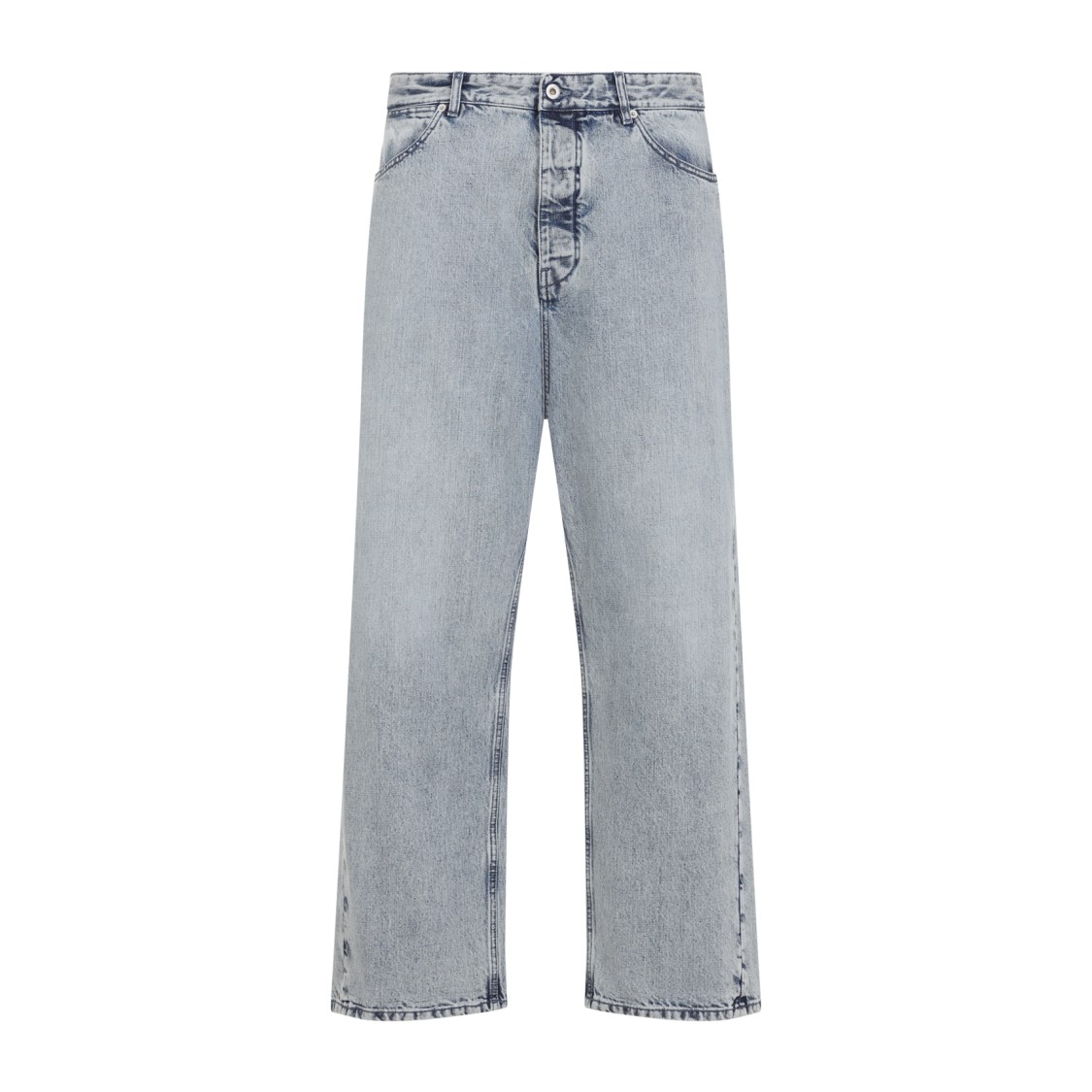 Jil Sander Antartic Blue Cotton 183 Aw 23 Treated Trousers In Blue