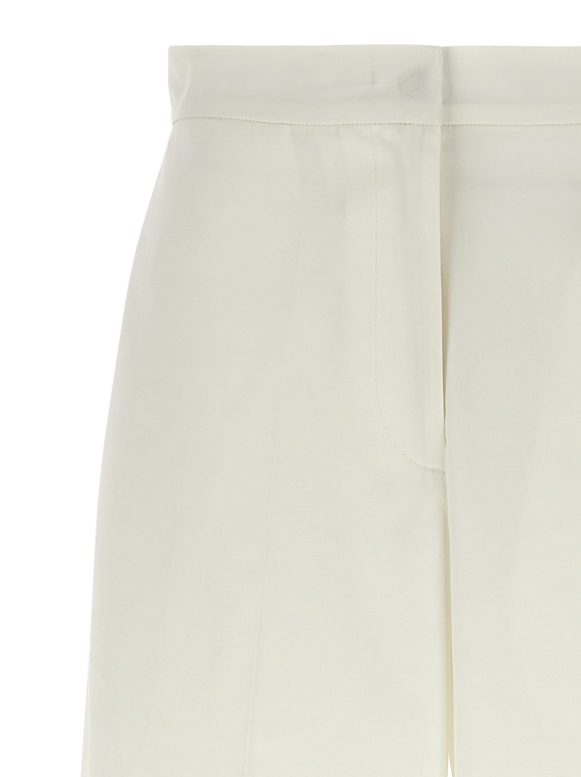 Fabiana Filippi Mid-waist White Cotton Trousers In White