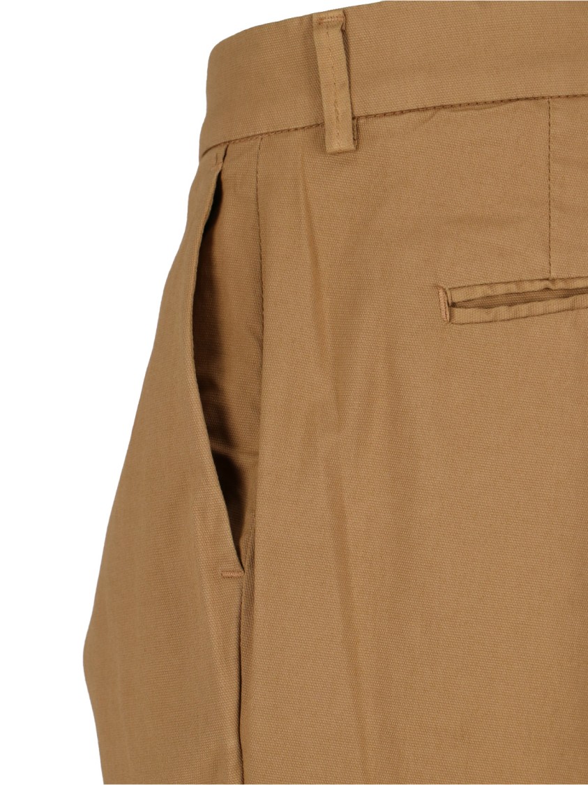 Cruna Brera Slim-fit Cotton Trousers With Tailored Pleats